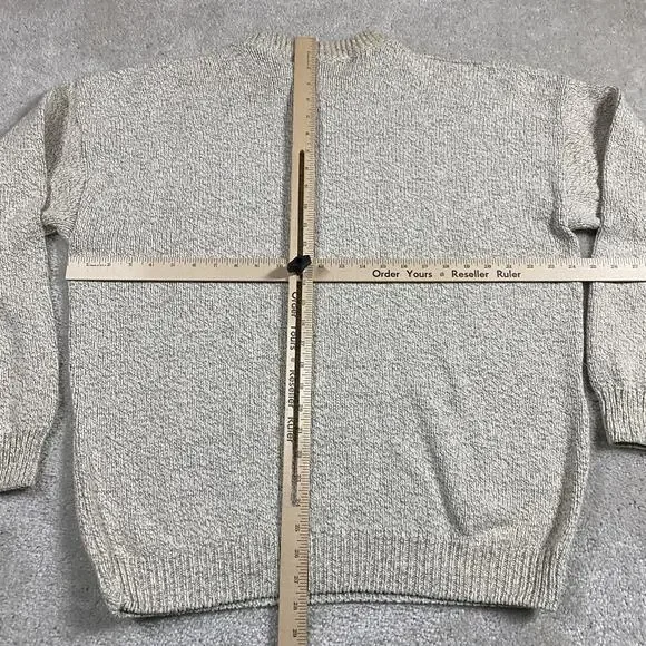 Vintage Buckshot Racing Sweater Mens XL Beige Knit Crewneck Nascar 90s Jones 00 - Picture 6 of 10